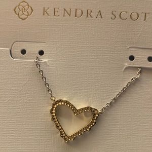 Kendra scott sophee heart necklace silver & gold